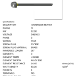 1236 industrial immersion heater