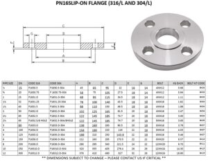 FLANGE PN16SLIP-ON