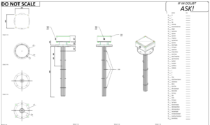 Flanged Heater Dimensions drawing