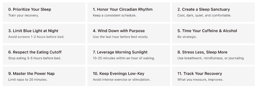 Sleep Key points